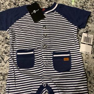 3-6 MONTH NEW WITH TAGS 7 for all mankind romper